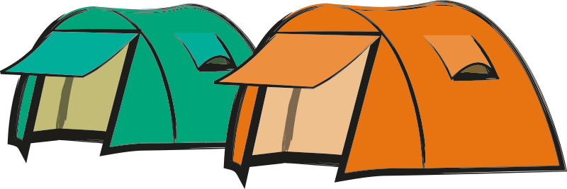 Illustration: Camping-Zelte auf dem Campingplatz